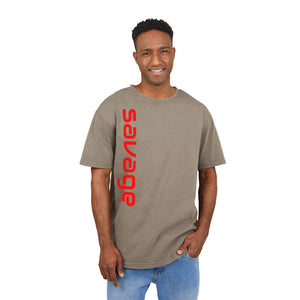 Savage Acid Washed Oversize Tee - Stay Wild and Free