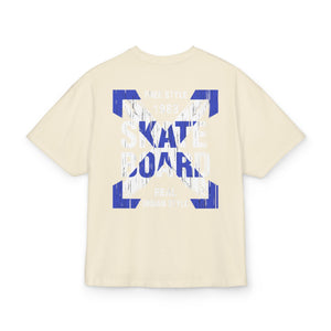 Skateboard Graphic Box Tee Dropped Shoulder Design - Unisex Heavy Cotton T-Shirt