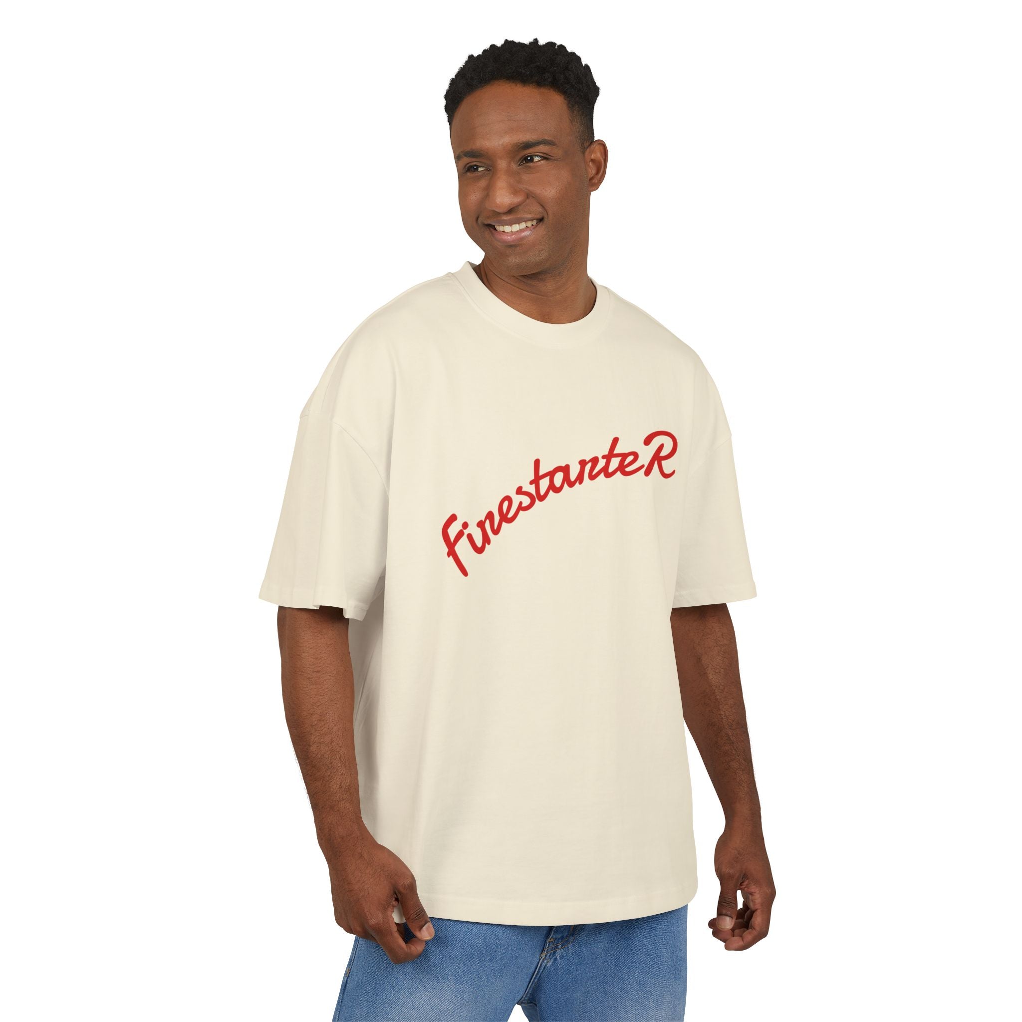 Unisex Oversize Graphic Box Tee-Firestarter