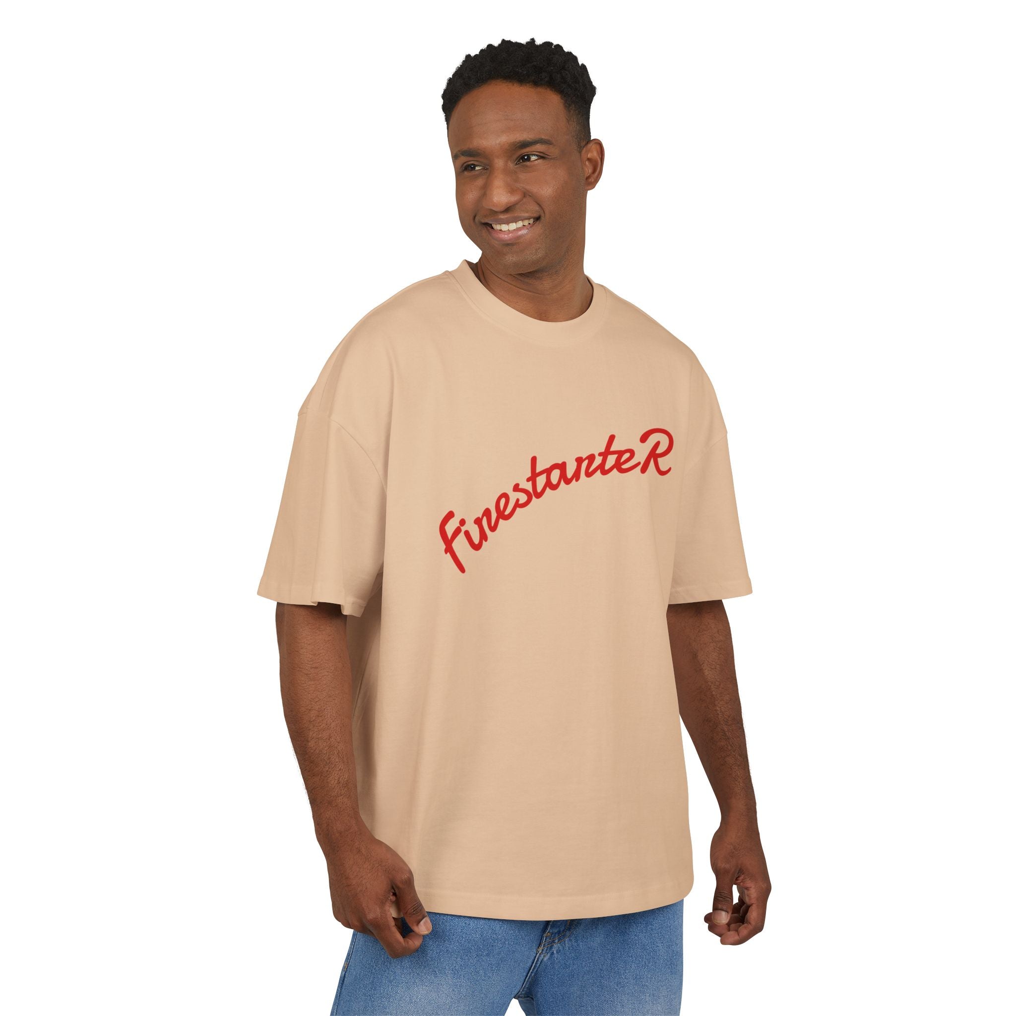 Unisex Oversize Graphic Box Tee-Firestarter