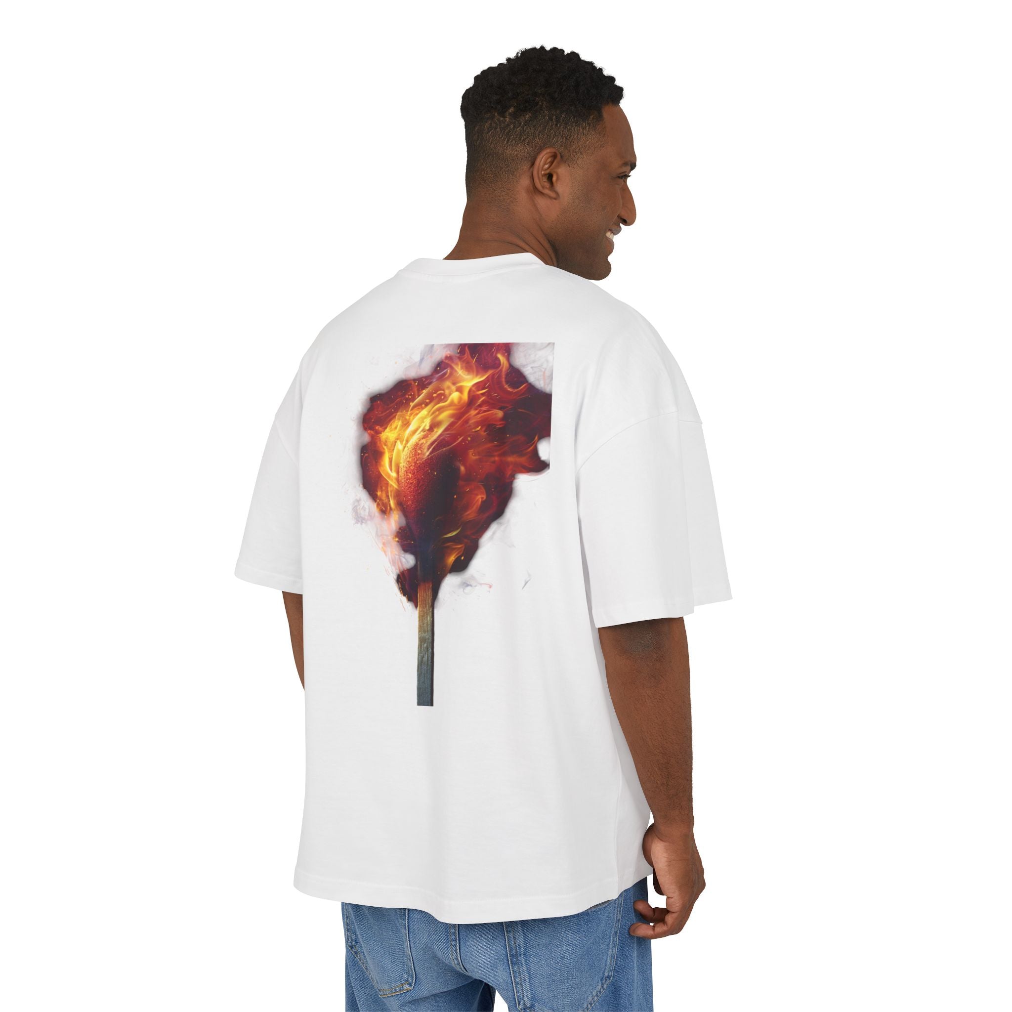 Unisex Oversize Graphic Box Tee-Firestarter