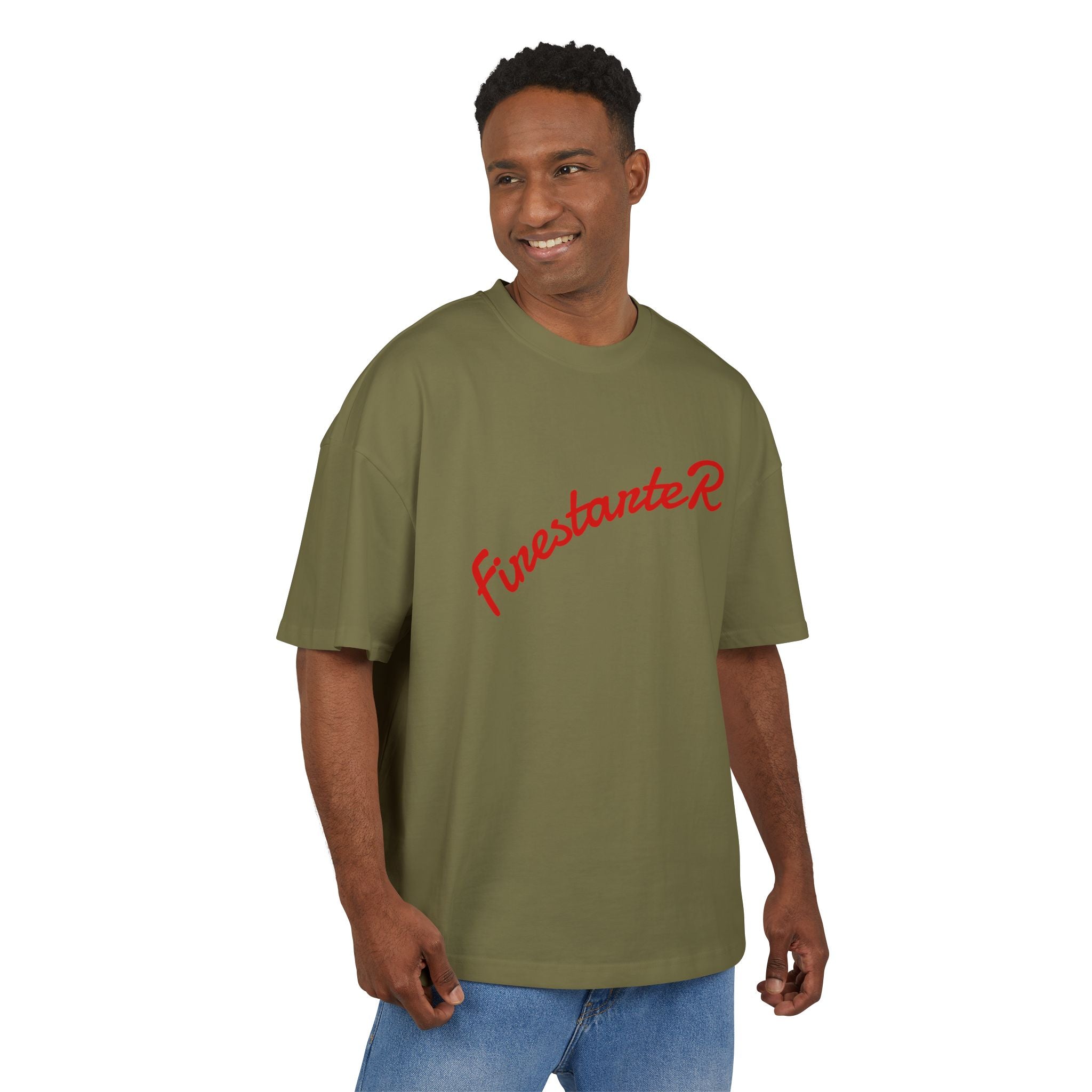 Unisex Oversize Graphic Box Tee-Firestarter