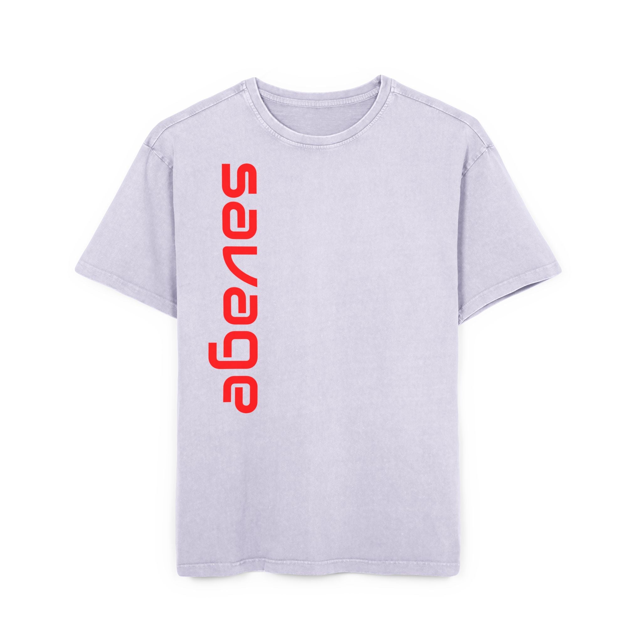 Savage Acid Washed Oversize Tee - Stay Wild and Free