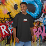 Skateboard Graphic Box Tee Dropped Shoulder Design - Unisex Heavy Cotton T-Shirt