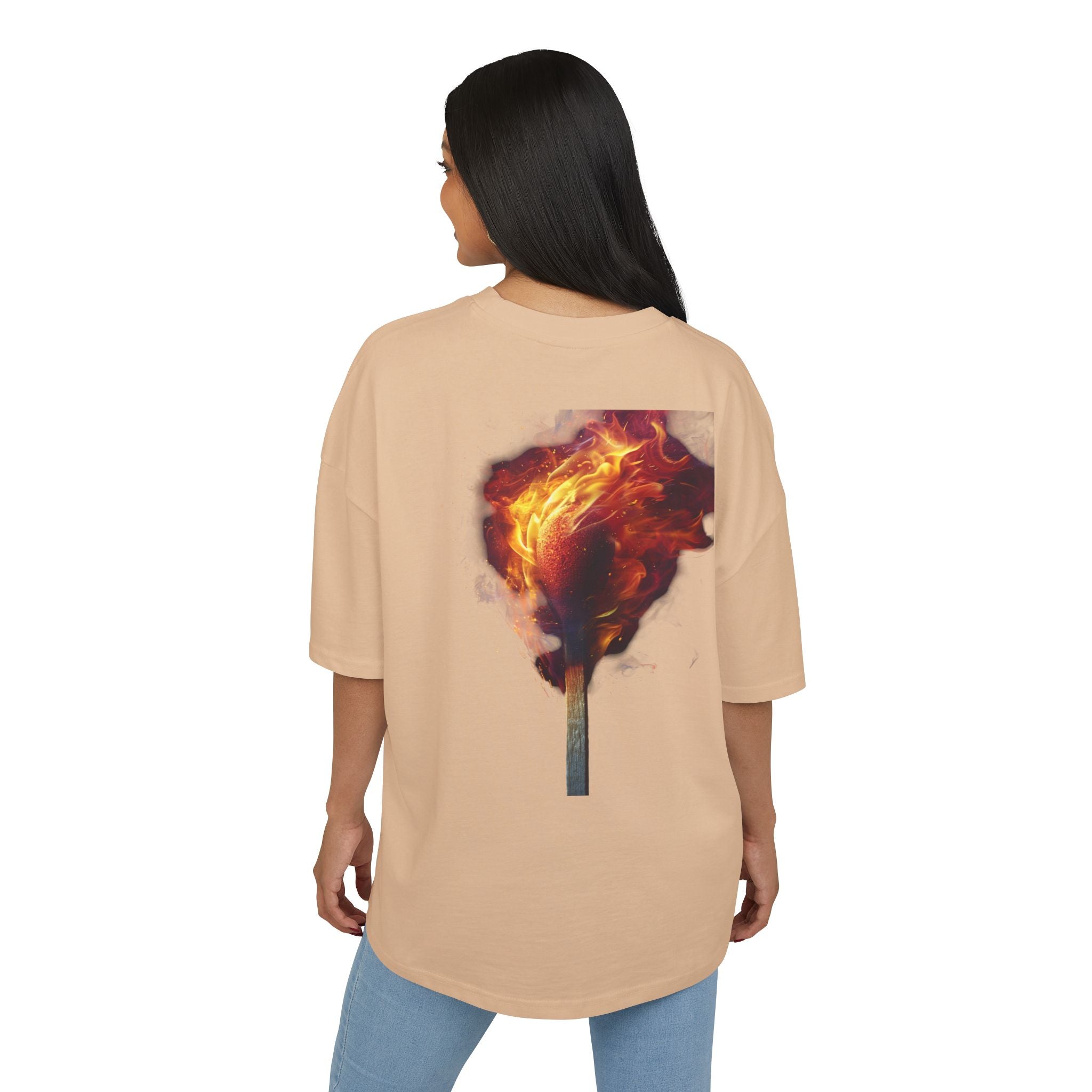Unisex Oversize Graphic Box Tee-Firestarter