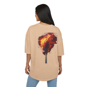 Unisex Oversize Graphic Box Tee-Firestarter