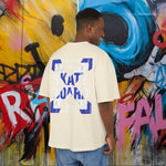 Skateboard Graphic Box Tee Dropped Shoulder Design - Unisex Heavy Cotton T-Shirt