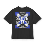 Skateboard Graphic Box Tee Dropped Shoulder Design - Unisex Heavy Cotton T-Shirt