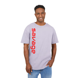 Savage Acid Washed Oversize Tee - Stay Wild and Free