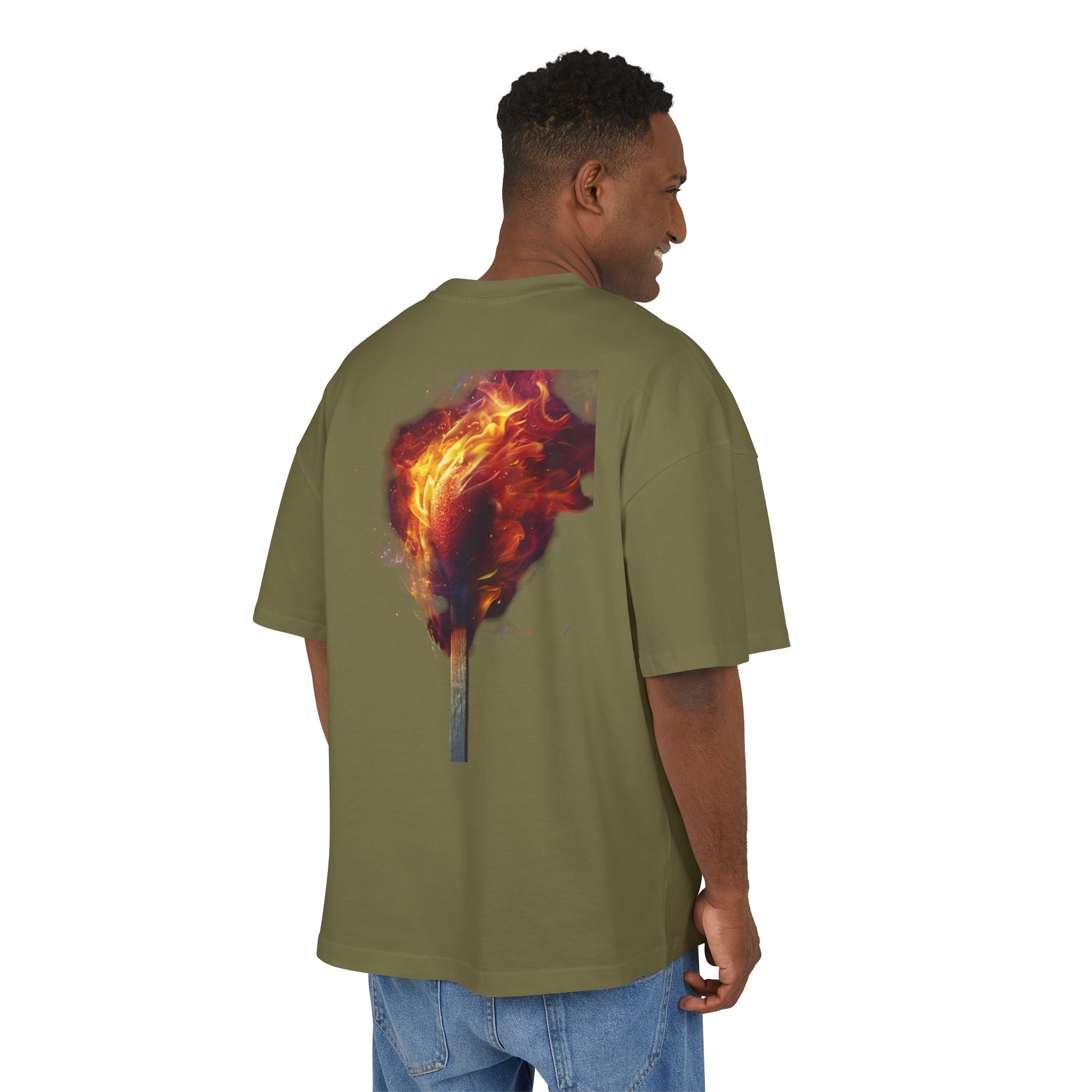 Unisex Oversize Graphic Box Tee-Firestarter