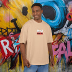 Skateboard Graphic Box Tee Dropped Shoulder Design - Unisex Heavy Cotton T-Shirt