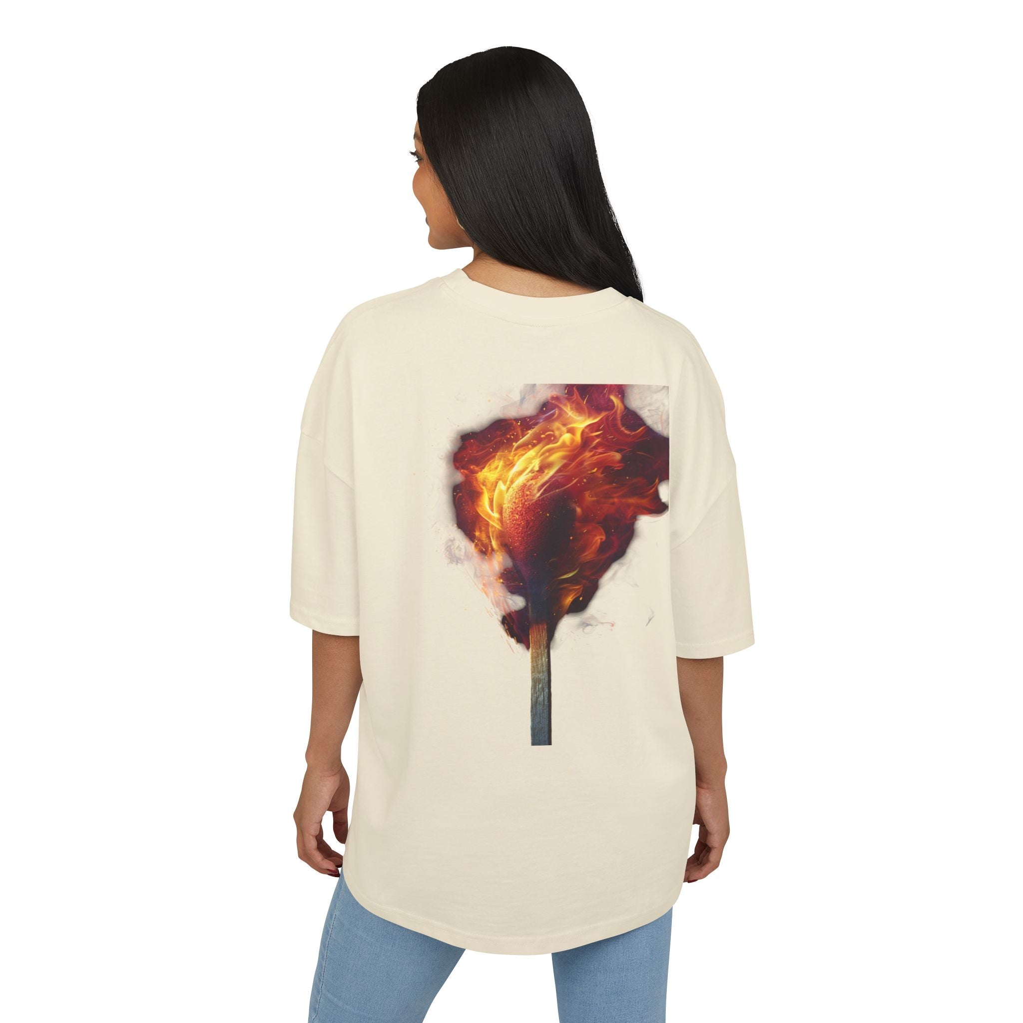 Unisex Oversize Graphic Box Tee-Firestarter