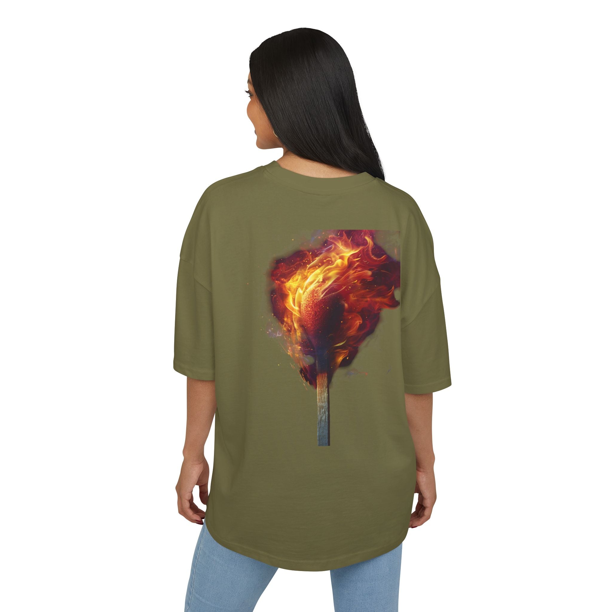 Unisex Oversize Graphic Box Tee-Firestarter