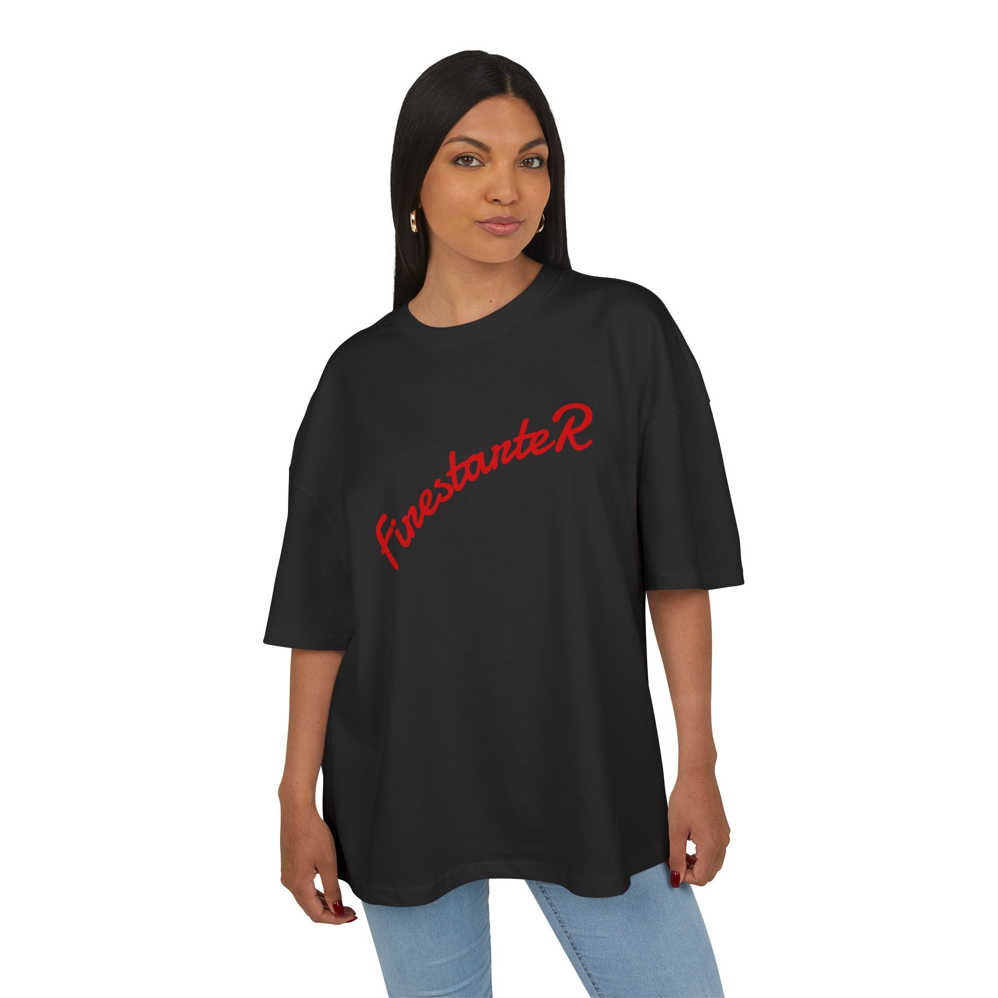 Unisex Oversize Graphic Box Tee-Firestarter