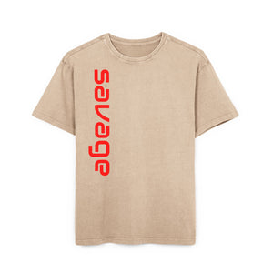 Savage Acid Washed Oversize Tee - Stay Wild and Free