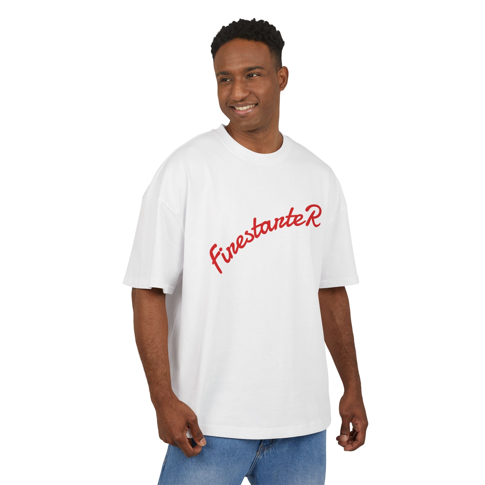 Unisex Oversize Graphic Box Tee-Firestarter