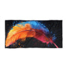 Vibrant Feather Beach Towel - Colorful Artistic Design for Summer Fun and Relaxation