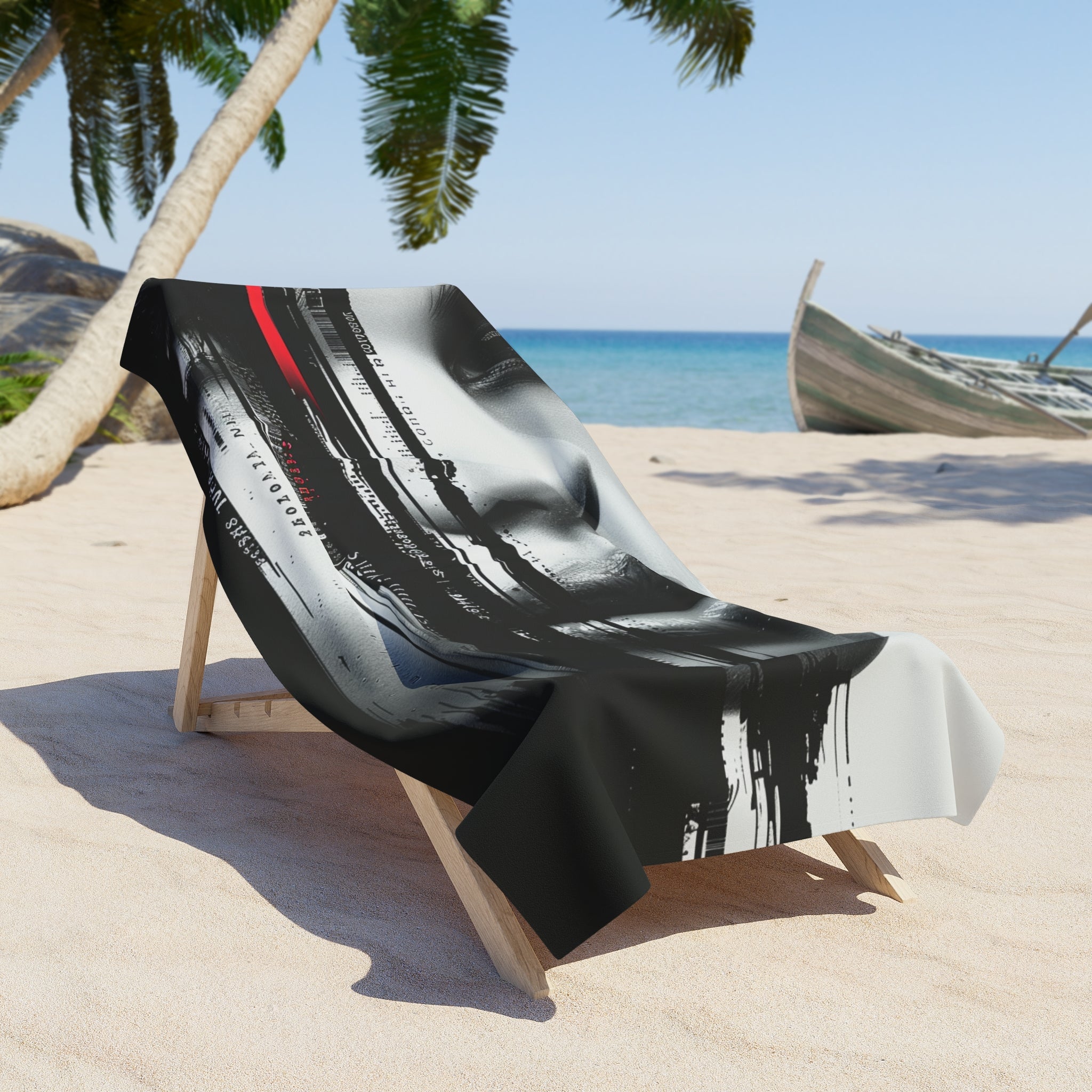 Artistic Abstract Beach Towel - Trendy Design for Summer Fun & Relaxation