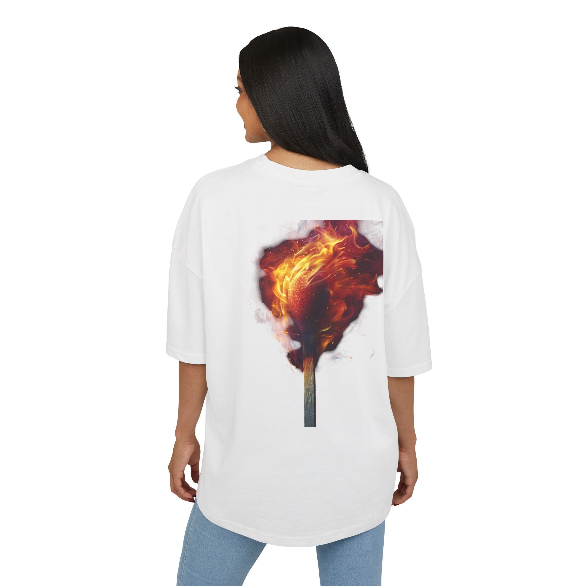 Unisex Oversize Graphic Box Tee-Firestarter