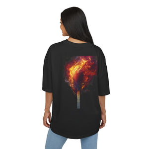 Unisex Oversize Graphic Box Tee-Firestarter