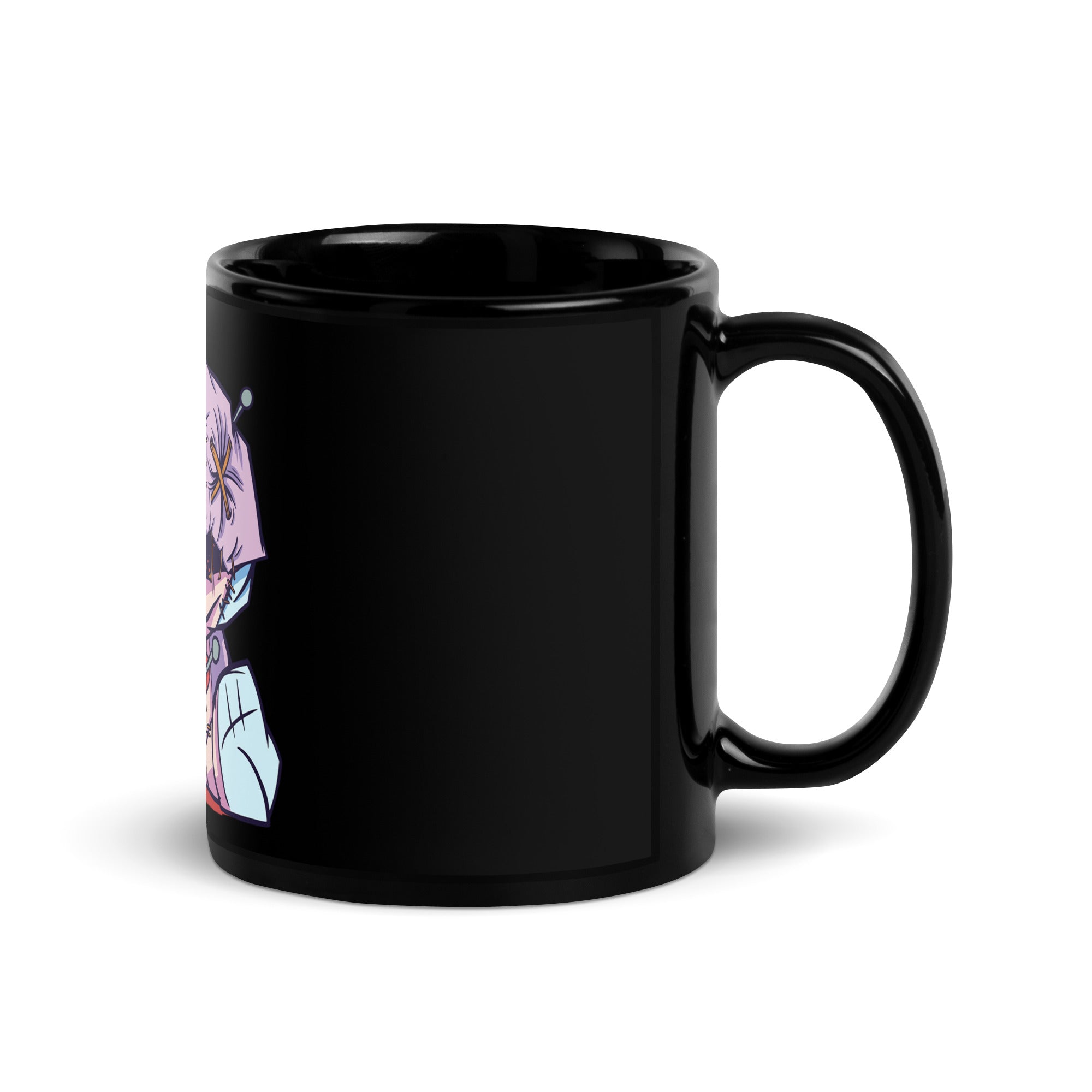 "Morning Vibe" Black Glossy Mug