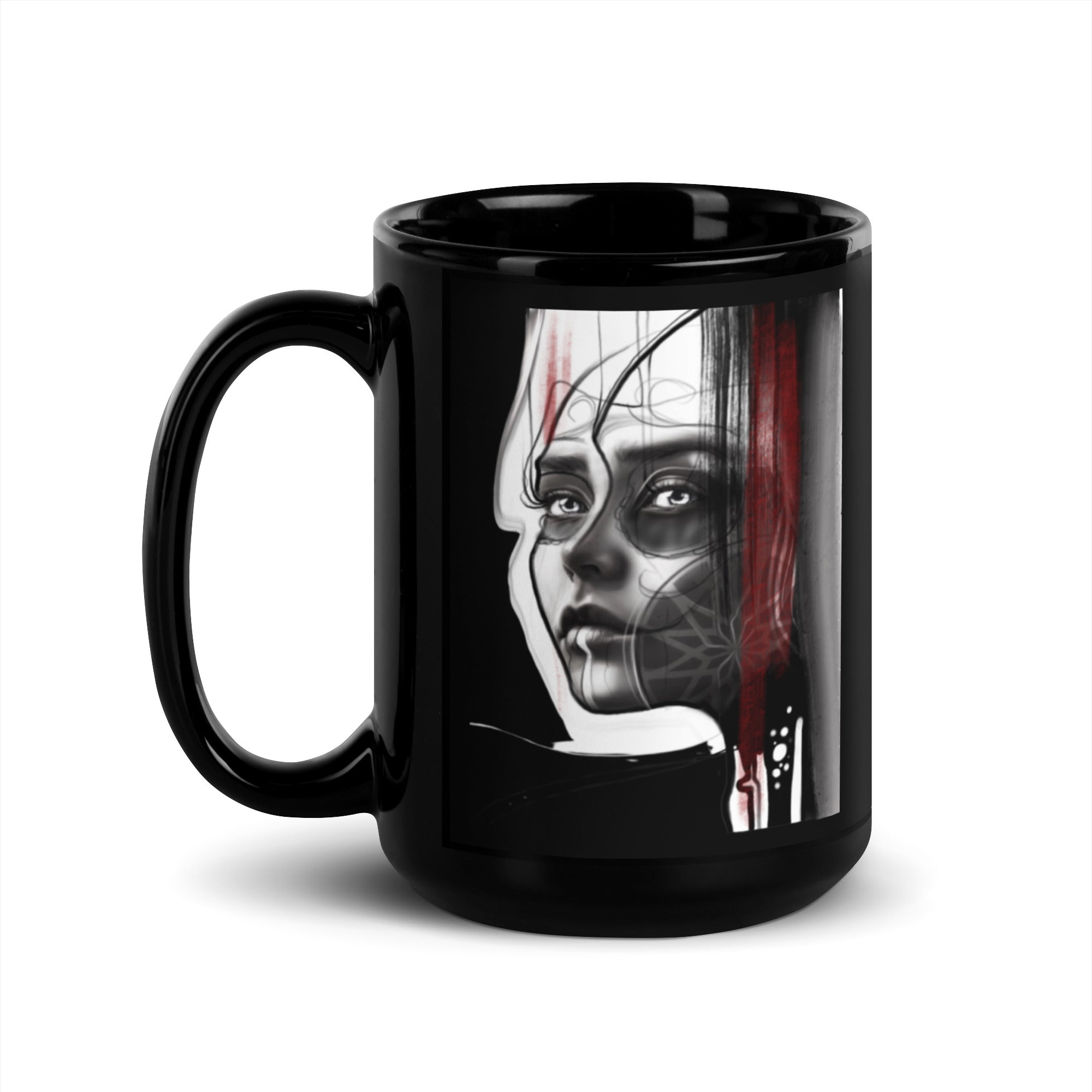 "US" Black Glossy Mug